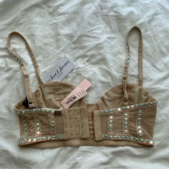 NWT For Love And Lemons Jackpot Long Line Bra - Picture 7 of 8